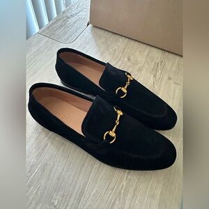 Gucci Jordaan Horsebit Detail Slip-On Loafers